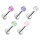 Silbernes Labret Piercing mit Glitzer-Kugel