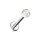 Silbernes Labret Piercing mit Glitzer-Kugel