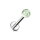 Silbernes Labret Piercing mit Glitzer-Kugel