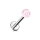 Silbernes Labret Piercing mit Glitzer-Kugel