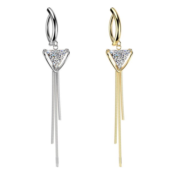 Piercing Banane-Spange mit Dreieck und Ketten