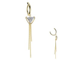 Piercing Banane-Spange mit Dreieck und Ketten