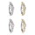 Piercing Banane-Spange mit Herz und Kristallen