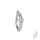Piercing Banane-Spange mit Herz und Kristallen