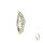 Piercing Banane-Spange mit Herz und Kristallen
