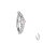 Piercing Banane-Spange mit Herz und Kristallen