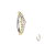 Piercing Banane-Spange mit Herz und Kristallen