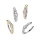 Piercing Banane-Spange mit Herz und Kristallen