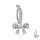 Piercing Banane-Spange mit Schleife und Kristallen