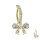 Piercing Banane-Spange mit Schleife und Kristallen