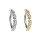 Piercing Banane-Spange mit X und Kristallen