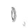 Piercing Banane-Spange mit X und Kristallen