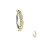 Piercing Banane-Spange mit X und Kristallen