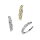 Piercing Banane-Spange mit X und Kristallen