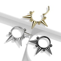 Segmentring-Clicker Piercing mit Spitzen