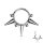 Segmentring-Clicker Piercing mit Spitzen