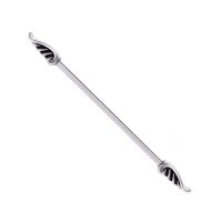 Silbernes Industrial Piercing mit Flügeln