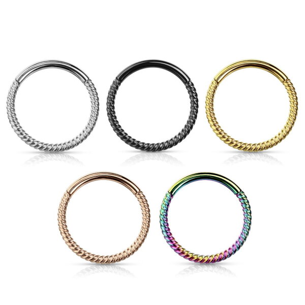Geflochtenes Segmentring-Clicker Piercing
