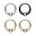 Breites Segmentring-Clicker Piercing mit Kristall