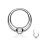 Breites Segmentring-Clicker Piercing mit Kristall