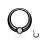 Breites Segmentring-Clicker Piercing mit Kristall