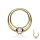 Breites Segmentring-Clicker Piercing mit Kristall