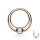 Breites Segmentring-Clicker Piercing mit Kristall