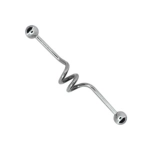 Piercing Stab - Industrial - Spirale - Silber
