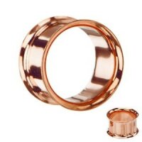 Flesh Tunnel - Stahl - Double Flare - Rosegold