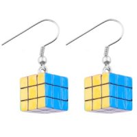 Dangle Earrings - Rubiks Cube