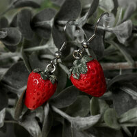 Ohrringe - Hänger - Erdbeeren
