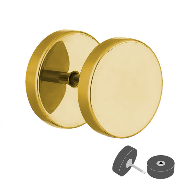 Piercing Fake Plug - Gold