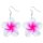 Ohrringe - Hänger - Blume - Weiß-Pink