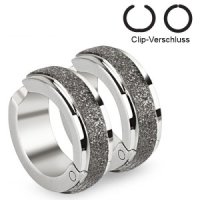 Hoop Earrings - Silver - Diamond