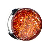 Ohr Plug - Double Flare - Glitzer - Gold - Orange