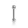 Piercing Stab - Stahl - Silber - 1.0mm