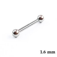 Piercing Stab - Stahl - Silber - 1.6mm