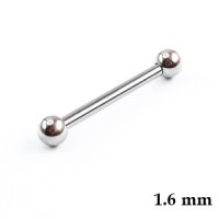 Piercing Stab - Stahl - Silber - 1.6mm