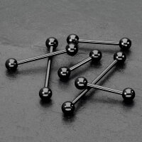 Piercing Stab - Stahl - Schwarz - 1.2mm