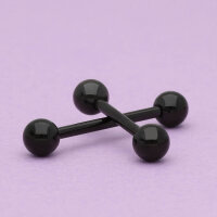 Piercing Stab - Stahl - Schwarz - 1.6mm