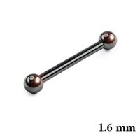 Piercing Stab - Stahl - Schwarz - 1.6mm