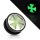 Ohr Plug - Glow in the dark - Silber - Eisernes Kreuz
