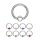 Piercing Klemmring - Silber - Kristall - 1.6mm
