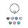 Piercing Klemmring - Silber - Kristall - 1.2mm