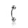 Piercing Banane - Stahl - Silber - 1.6mm