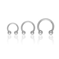 Piercing Hufeisen - Stahl - Silber - 1.0mm