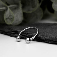 Piercing Hufeisen - Stahl - Silber - 1.0mm