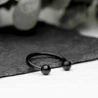 Piercing Hufeisen - Stahl - Schwarz - 1.2mm