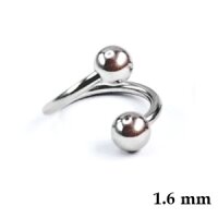 Piercing Spirale - Stahl - Silber - 1.6mm