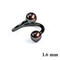 Piercing Spirale - Stahl - Schwarz - 1.6mm